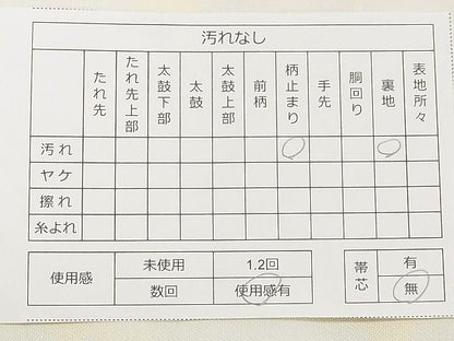 平和屋着物◎六通柄袋帯 唐織 扇面御所車花鳥文 銀糸 逸品 DAAA3501rt