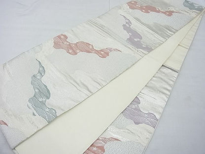 平和屋着物◎六通柄袋帯 道長文様 銀糸 逸品 BAAC4159ac
