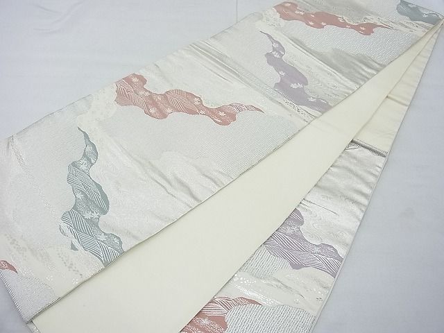 平和屋着物◎六通柄袋帯 道長文様 銀糸 逸品 BAAC4159ac