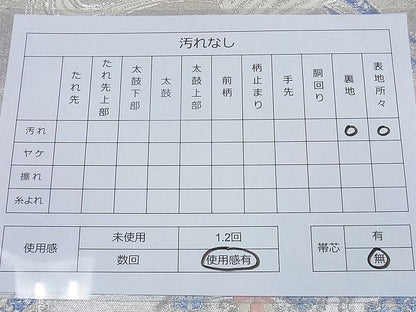 平和屋着物◎六通柄袋帯　束ね熨斗蜀江花文　銀糸　逸品　DAAA0667ea