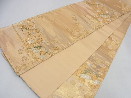 平和屋着物◎六通柄袋帯 霞草花文 金銀糸 逸品 DAAA0666ea