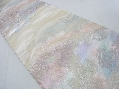 平和屋着物◎六通柄袋帯 重ね山花鳥文 逸品 DAAA0727ea