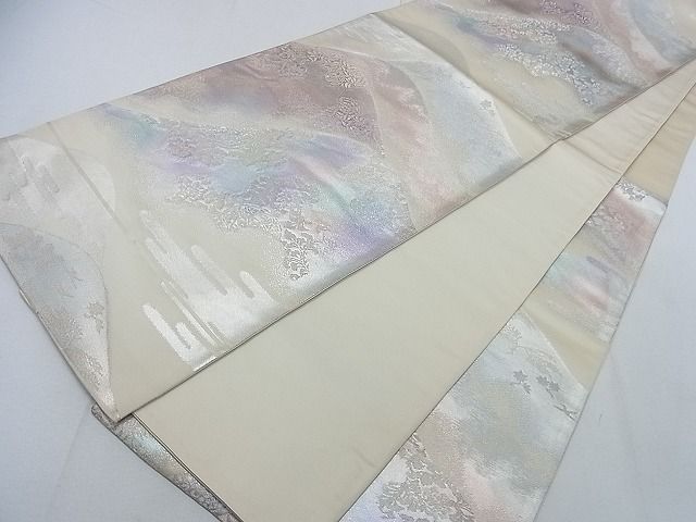 平和屋着物◎六通柄袋帯 重ね山花鳥文 逸品 DAAA0727ea