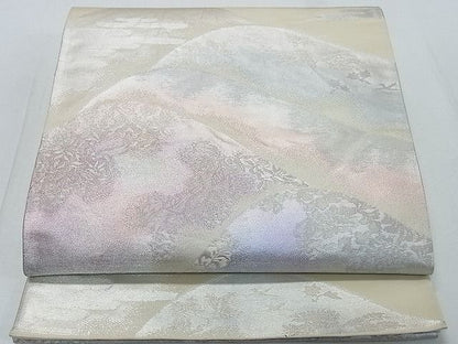 平和屋着物◎六通柄袋帯 重ね山花鳥文 逸品 DAAA0727ea