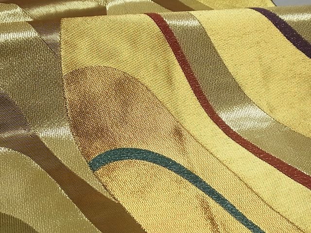 平和屋着物■全通柄袋帯　流水文　金糸　正絹　逸品　AAAC6883Asx