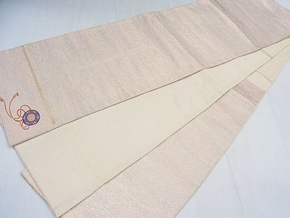 平和屋着物◎六通柄袋帯 ワンポイント 鏡裏文 金糸 逸品 CAAC8195nb