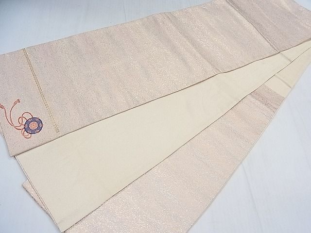 平和屋着物◎六通柄袋帯 ワンポイント 鏡裏文 金糸 逸品 CAAC8195nb