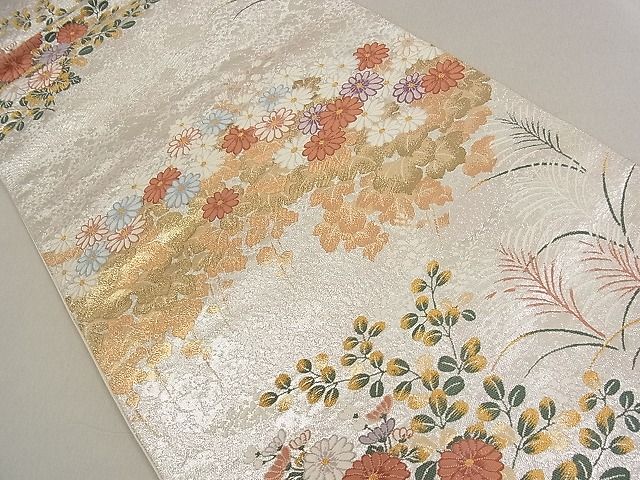 平和屋着物◎六通柄袋帯 秋花讃歌 金銀糸 逸品 DAAB1278jm