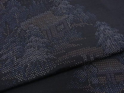 平和屋着物■上質な紬 風景文 逸品 BAAC5873hj