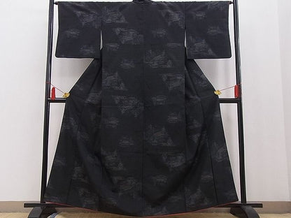 平和屋着物■上質な紬 風景文 逸品 BAAC5873hj