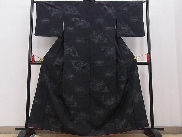 平和屋着物■上質な紬 風景文 逸品 BAAC5873hj
