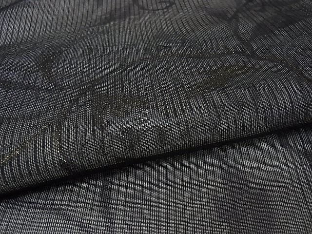 平和屋本店▽極上 訪問着 無双仕立て 紗袷 紗×縦絽 唐草文 正絹 逸品 KAAA0692kk4