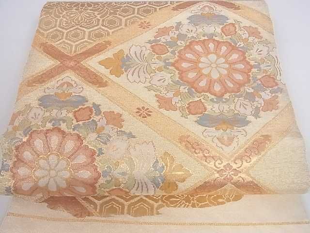 平和屋着物◎太鼓柄袋帯 天井花文 金糸 逸品 DAAA4891ar