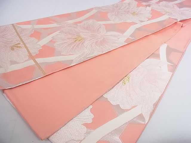 平和屋着物◎六通柄袋帯 唐織 草花文 金糸 逸品 DAAA4895ar