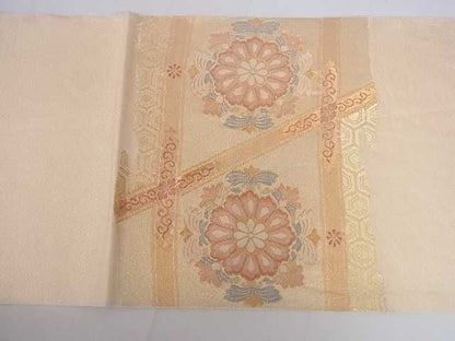 平和屋着物◎太鼓柄袋帯 天井花文 金糸 逸品 DAAA4891ar