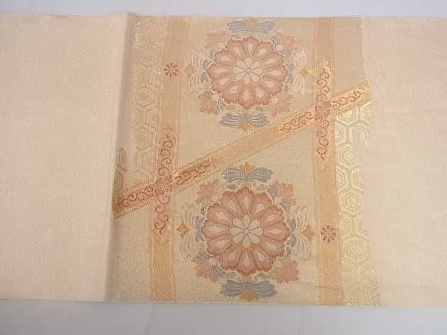 平和屋着物◎太鼓柄袋帯 天井花文 金糸 逸品 DAAA4891ar