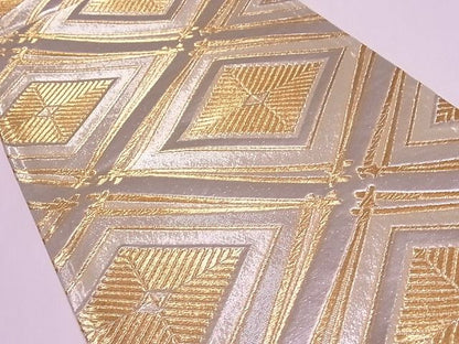 平和屋着物◎六通柄袋帯 松葉菱文 金銀糸 逸品 ZAAB0113rv