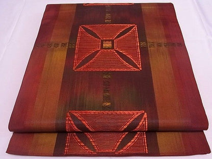平和屋着物◎六通柄袋帯 色紙花文 逸品 ZAAB0102rv