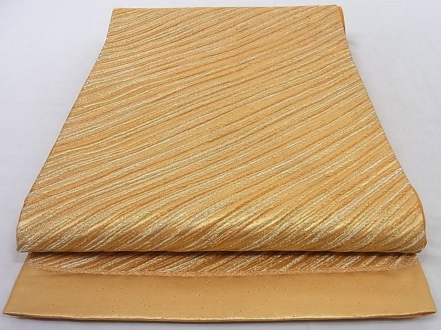 平和屋着物◎西陣 六通柄袋帯 斜縞 金銀糸 正絹 逸品 AAAD9206Ajz
