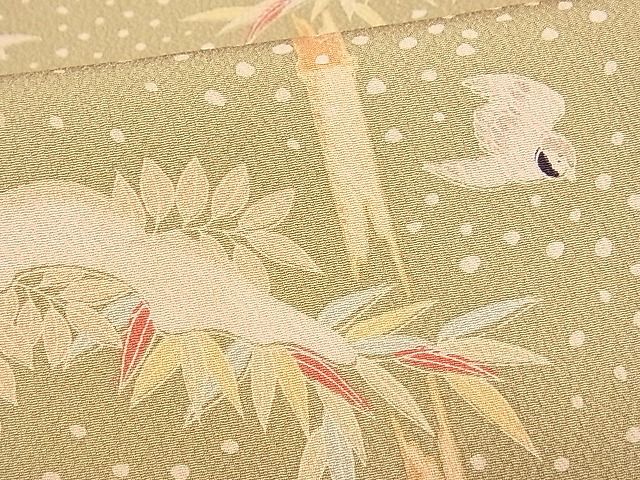 平和屋着物●付下げ　雪持ち　笹竹飛鳥文　逸品　DAAA5614yyy