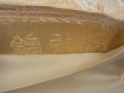 平和屋着物◎六通柄袋帯 美綾にしき 風景文 錦引箔 金銀糸 逸品 BAAD1650du