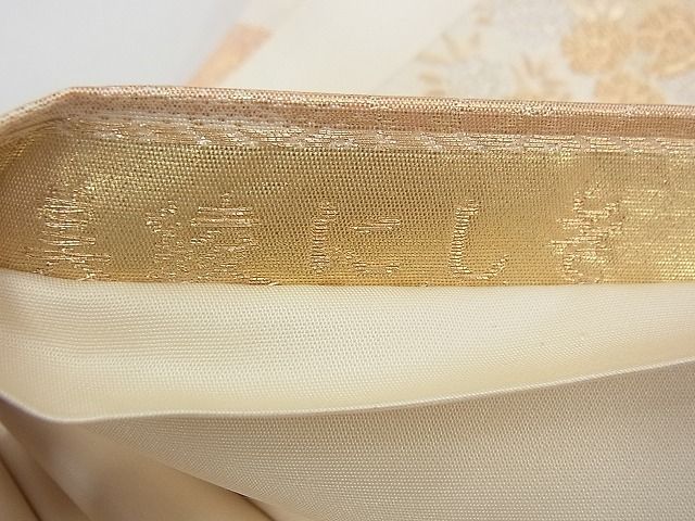 平和屋着物◎六通柄袋帯 美綾にしき 風景文 錦引箔 金銀糸 逸品 BAAD1650du