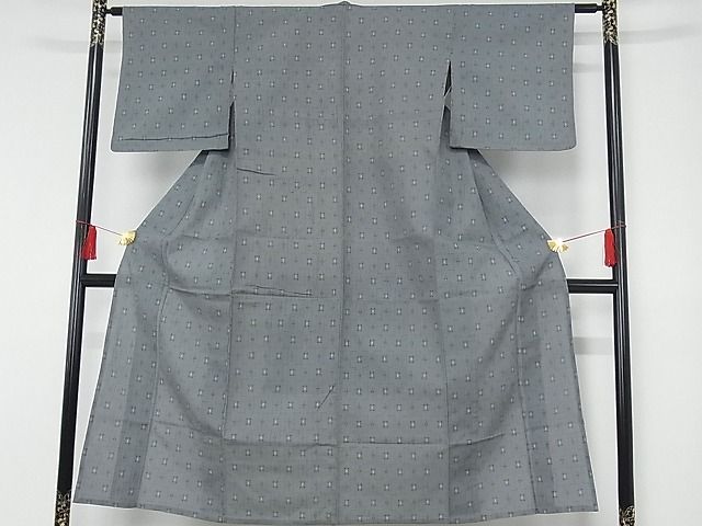 平和屋着物■夏物　小紋　幾何学柄　AAAX6167Acsｍ