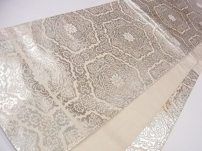 平和屋着物◎西陣 服部織物謹製 六通柄袋帯 亀甲花文 金銀糸 逸品 CAAC5043eg