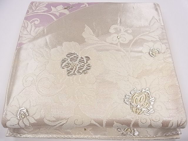 平和屋着物◎西陣 六通柄袋帯 花唐草文 金銀糸 逸品 CAAC5053eg