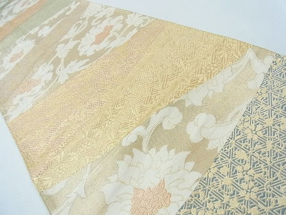 平和屋着物◎六通柄袋帯 切嵌花唐草文 金糸 逸品 CAAC4534in