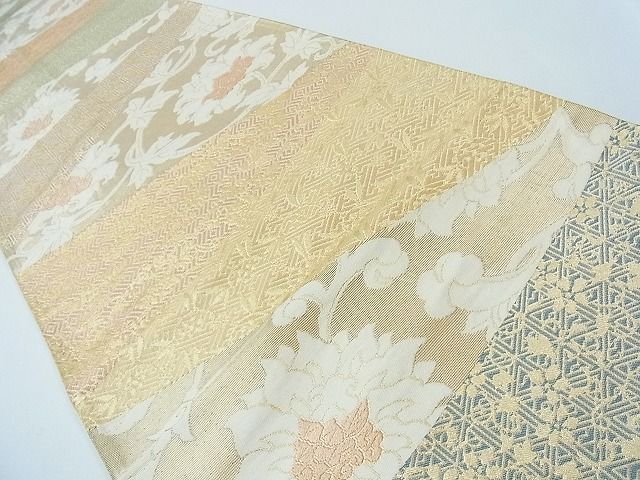 平和屋着物◎六通柄袋帯 切嵌花唐草文 金糸 逸品 CAAC4534in