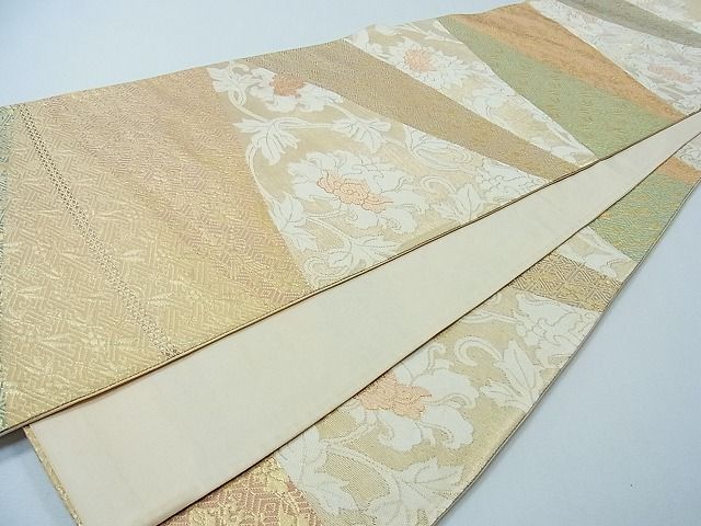 平和屋着物◎六通柄袋帯 切嵌花唐草文 金糸 逸品 CAAC4534in