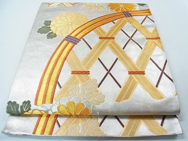 平和屋着物◎六通柄袋帯 彩華佳長文 金銀糸 逸品 CAAC4594in