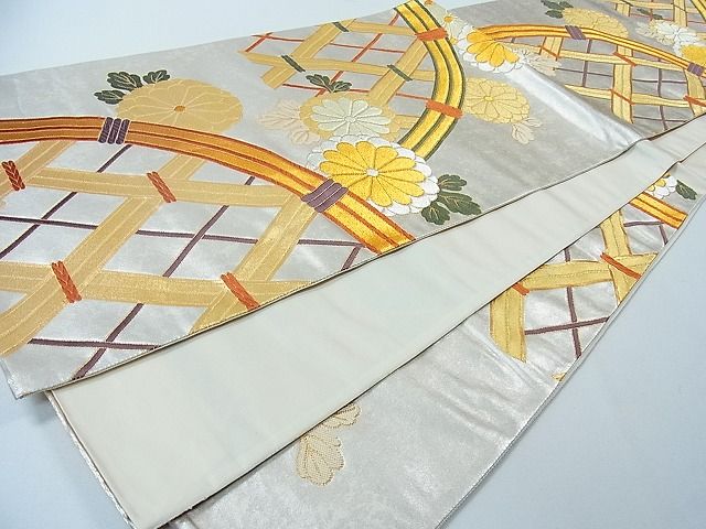 平和屋着物◎六通柄袋帯 彩華佳長文 金銀糸 逸品 CAAC4594in