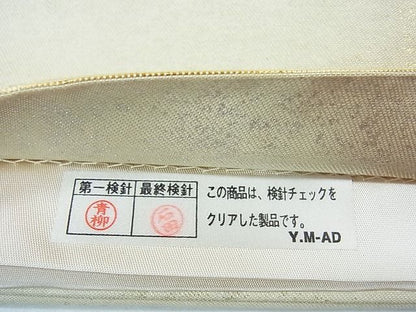 平和屋着物◎六通太鼓柄袋帯 作家物 草花文 金糸 逸品 CAAC4628in