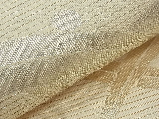 袋帯 六通 紗 銀糸 波 露芝 夏帯 24M614f 袋帯 六通 紗 銀糸 波 露芝 夏帯 24M614f 着物・浴衣