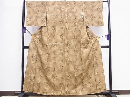 平和屋着物■上質な紬　枝花文　鈴乃屋扱い　逸品　CAAB1660ev