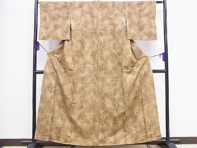 平和屋着物■上質な紬　枝花文　鈴乃屋扱い　逸品　CAAB1660ev