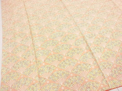 平和屋着物■付下げ　扇面花文　逸品　DAAA5658yyy