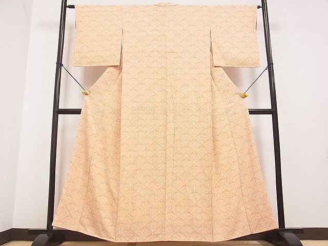 平和屋着物■付下げ　扇面花文　逸品　DAAA5658yyy