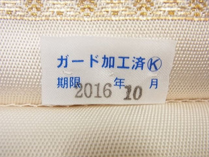平和屋本店●極上　龍村美術織物　たつむら　六通柄　本袋帯　花王天香文　金糸　逸品4s812