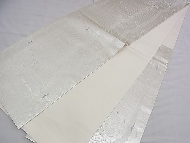 平和屋着物◎六通柄袋帯 吉祥文 銀糸 逸品 BAAD5530du