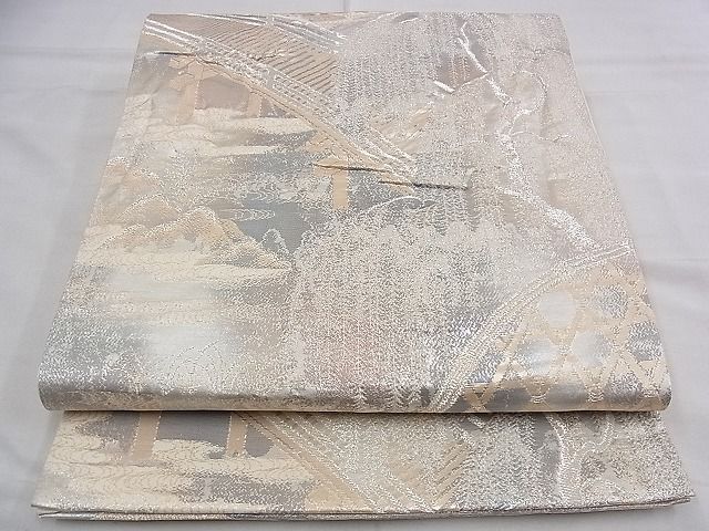 平和屋着物◎六通柄袋帯 唐織 京洛錦 二重引箔 金銀糸 逸品 BAAD5560du