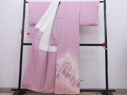 平和屋着物■色留訪問着　霞樹林文　暈し染め　逸品　BAAD3591gh
