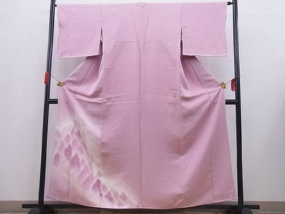 平和屋着物■色留訪問着　霞樹林文　暈し染め　逸品　BAAD3591gh