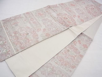 平和屋着物◎六通柄袋帯 瀞吉兆 銀糸 逸品 BAAD3085fk