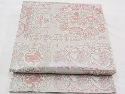 平和屋着物◎六通柄袋帯 瀞吉兆 銀糸 逸品 BAAD3085fk