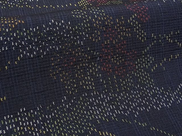 平和屋着物■上質な紬 草花文 逸品 BAAD1204yc