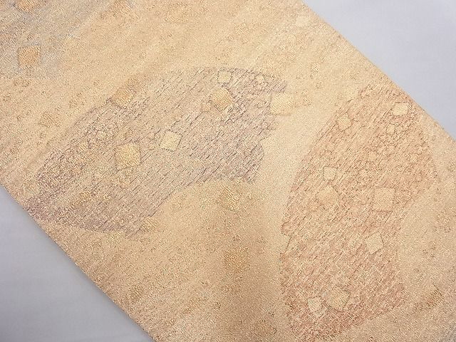 平和屋着物◎六通柄袋帯 綴れ 地紙箔散らし文様 金糸 逸品 BAAD1953ac