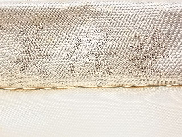平和屋着物◎六通柄袋帯 松皮菱御所車花文 銀糸 逸品 CAAB2276dx